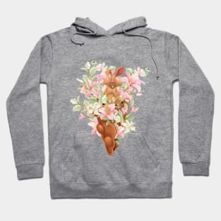 Rabbit, symbol of 2023 and lilies Hoodie